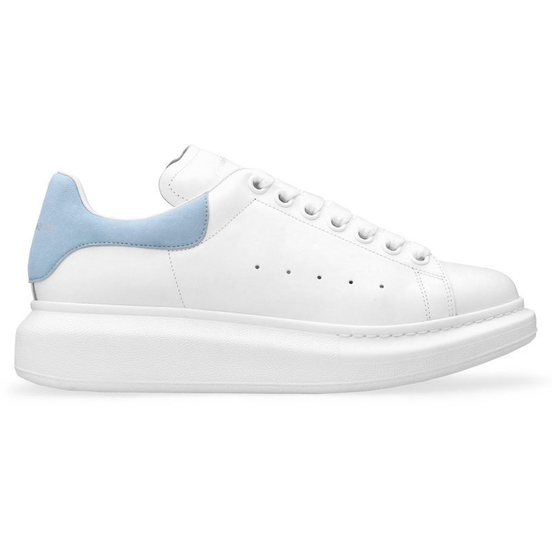 alexander mcqueen raised sole white blue sneaker Side