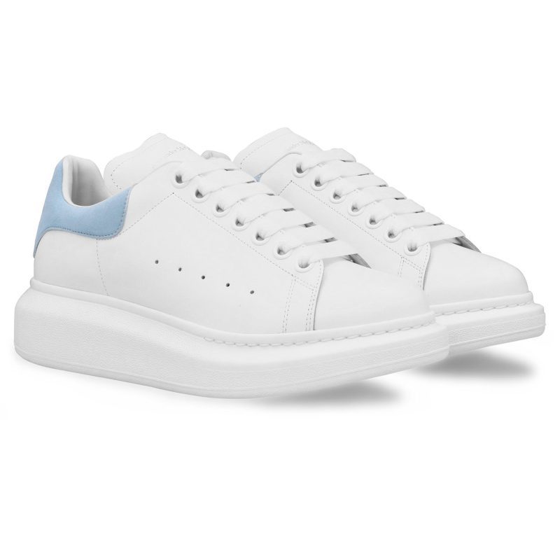 alexander mcqueen raised sole white blue sneaker front side