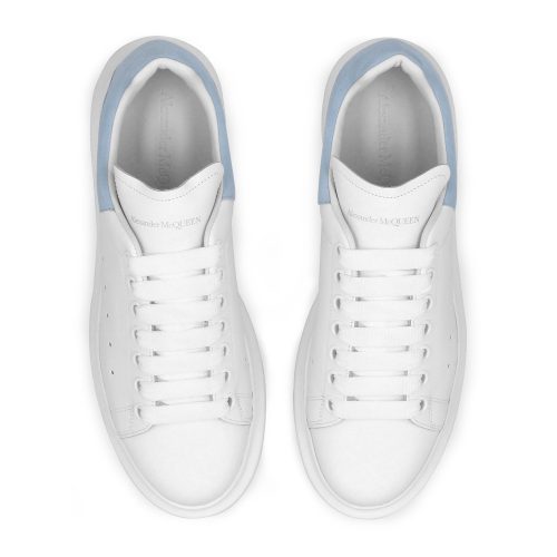 alexander mcqueen raised sole white blue sneaker top