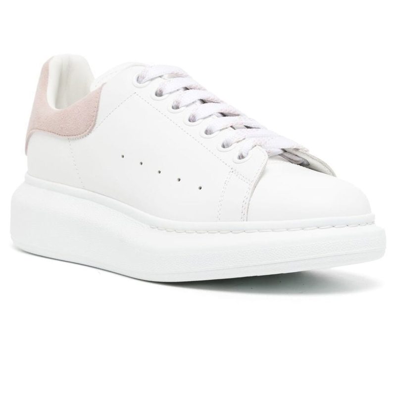 alexander mcqueen raised sole white pink sneaker