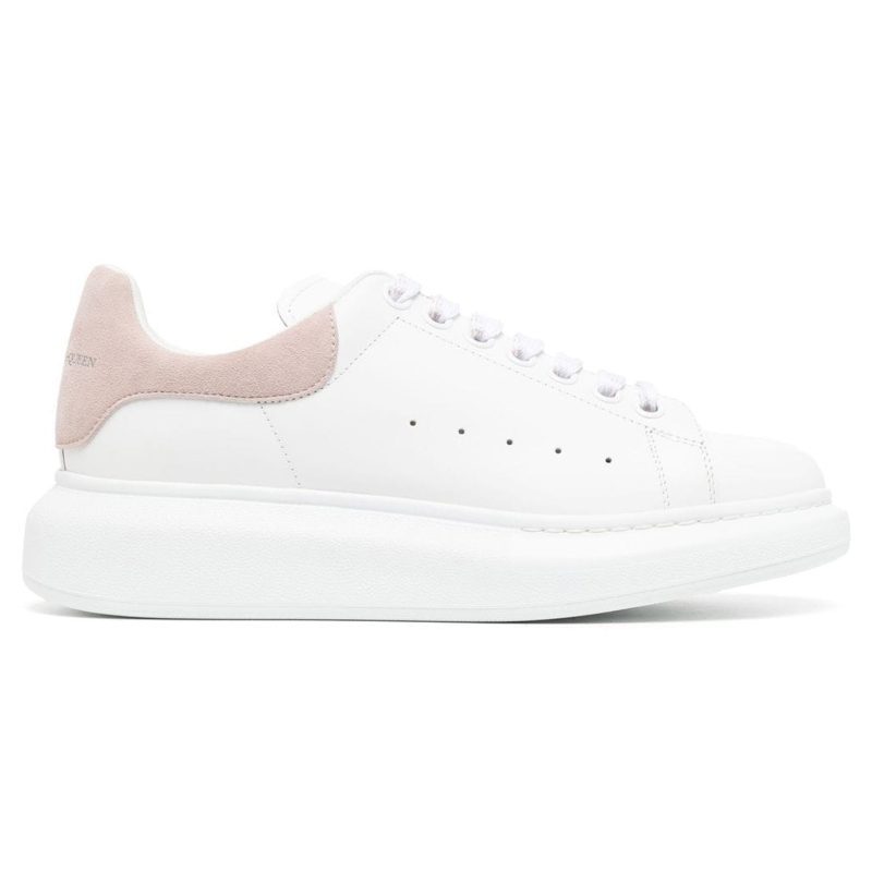 alexander mcqueen raised sole white pink sneaker side