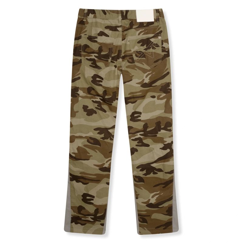 amicci baggio flare cargo pants camo back