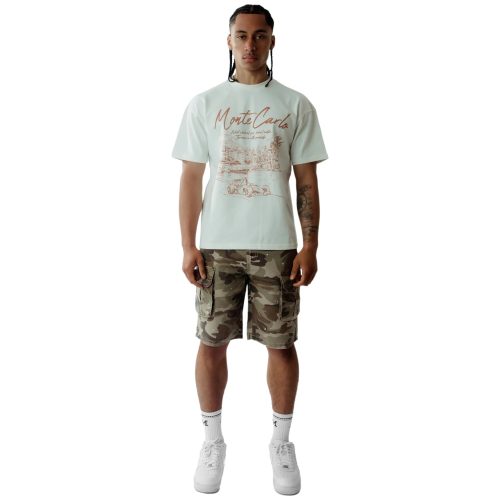 amicci flavio beige camo shorts model front