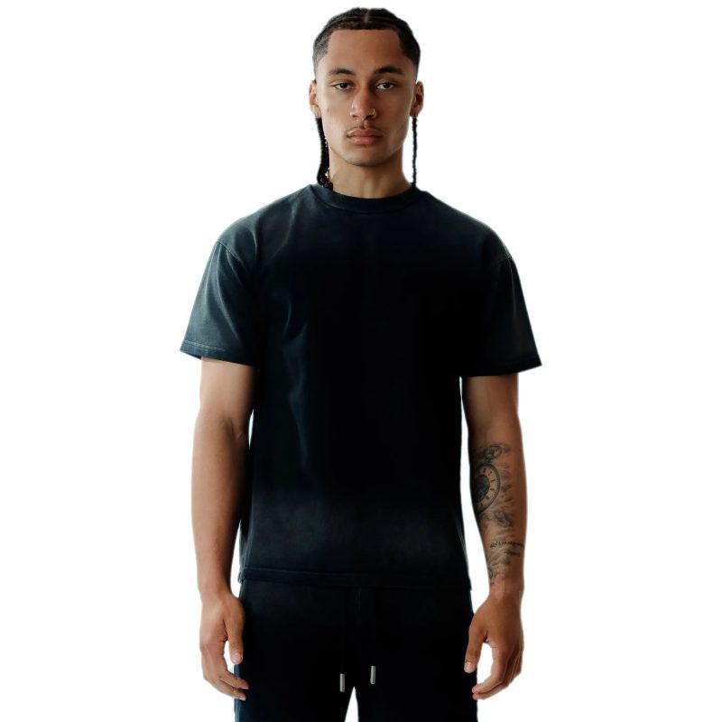 amicci levanto washed black t shirt front detail