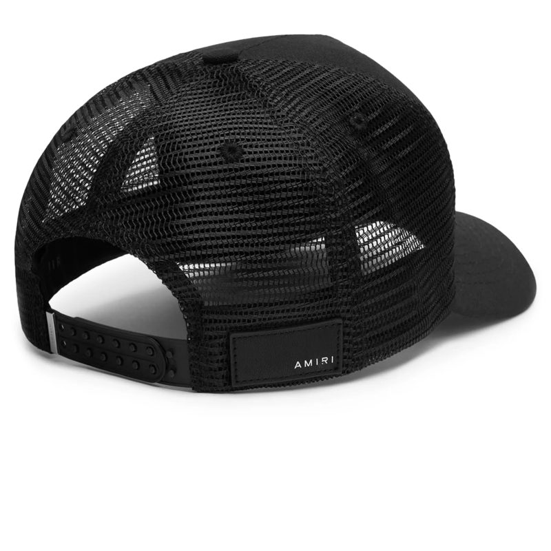 amiri arts district black trucker cap pxmah001 001 back side