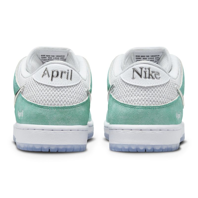 april skateboards x nike sb dunk low turbo green fd2562 400 back