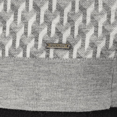 belier illusion knit grey polo shirt 4107289 detail