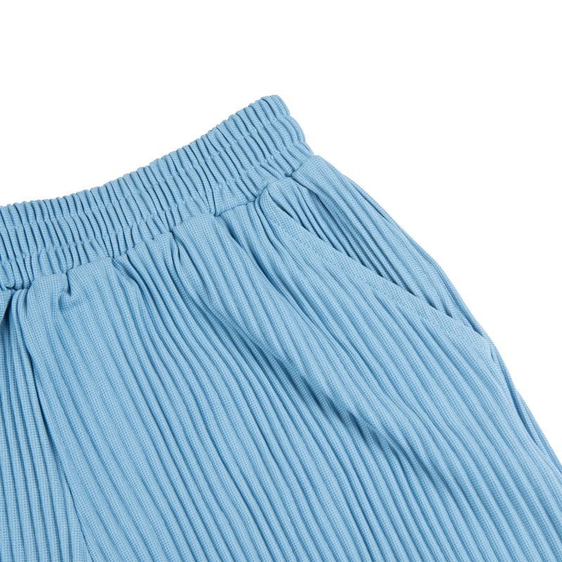 belier pleated light blue shorts bm 075 detail 2