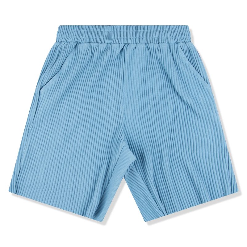 belier pleated light blue shorts bm 075 front