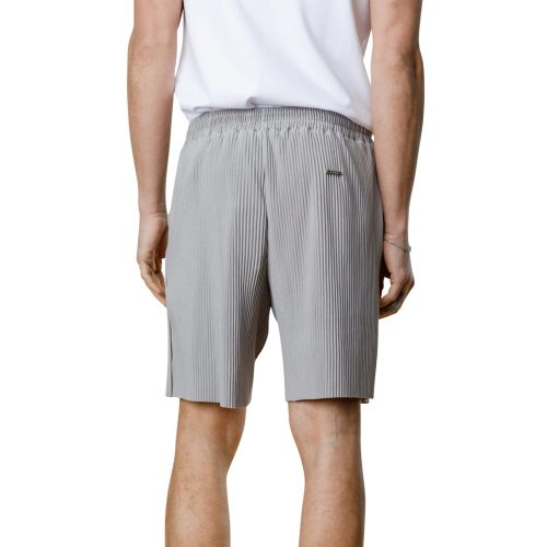 belier pleated light grey shorts bm 075 model back