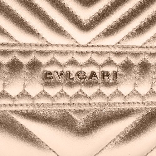 bvlgari serpenti nappa leather bag gold sea 002 0521s logo