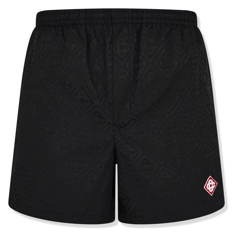 casablanca casa jacquard black swim shorts front