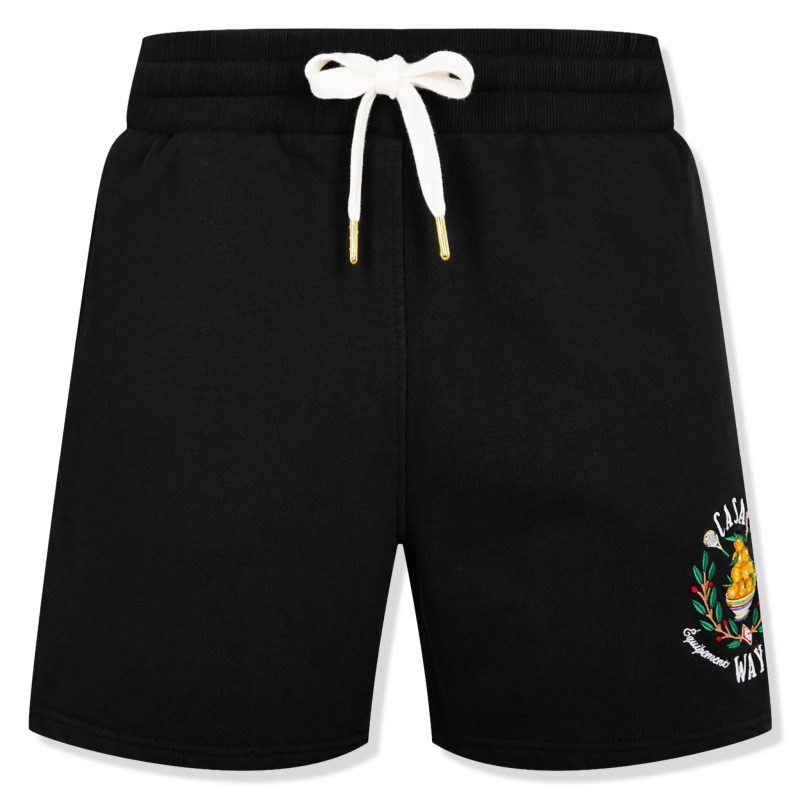 casablanca casa way black shorts mps24jtr00304 front