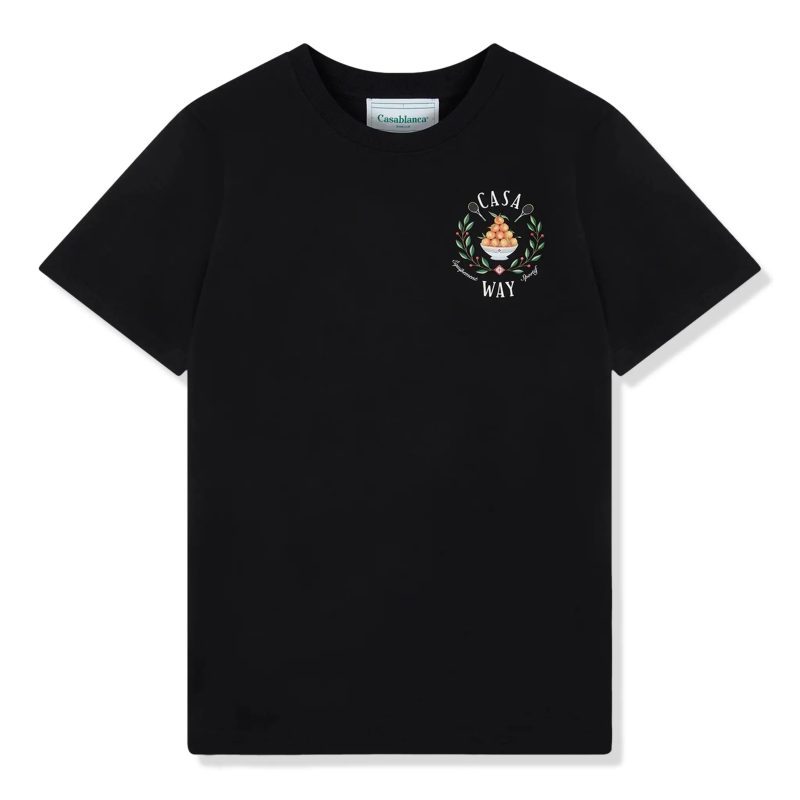 casablanca casa way black t shirt mps24 jts 001 11 front