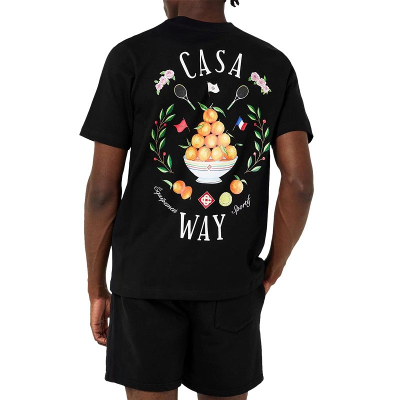 casablanca casa way black t shirt mps24 jts 001 11 model back