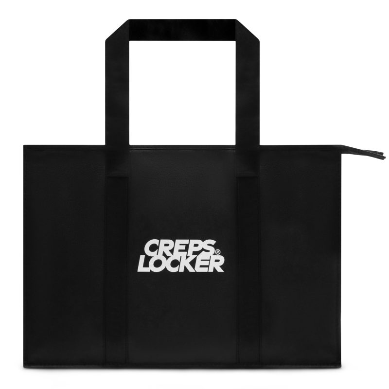 crepslocker woven tote bag black front