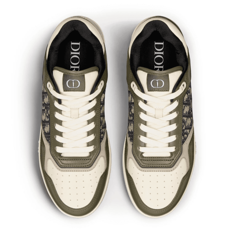 dior b27 oblique olive beige low top sneaker 3sn272zir h661 top