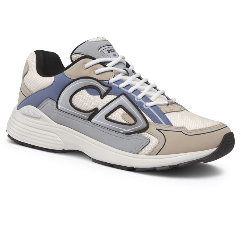 dior b30 cream beige blue grey trainer 3sn279zrb h111 front side