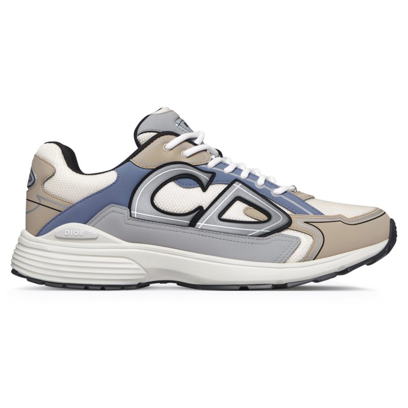 dior b30 cream beige blue grey trainer 3sn279zrb h111 side