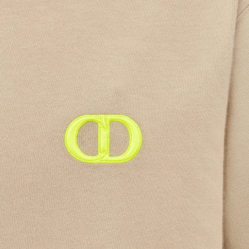 dior cd icon relaxed fit cotton beige t shirt 943j605f0554 c182 logo detail