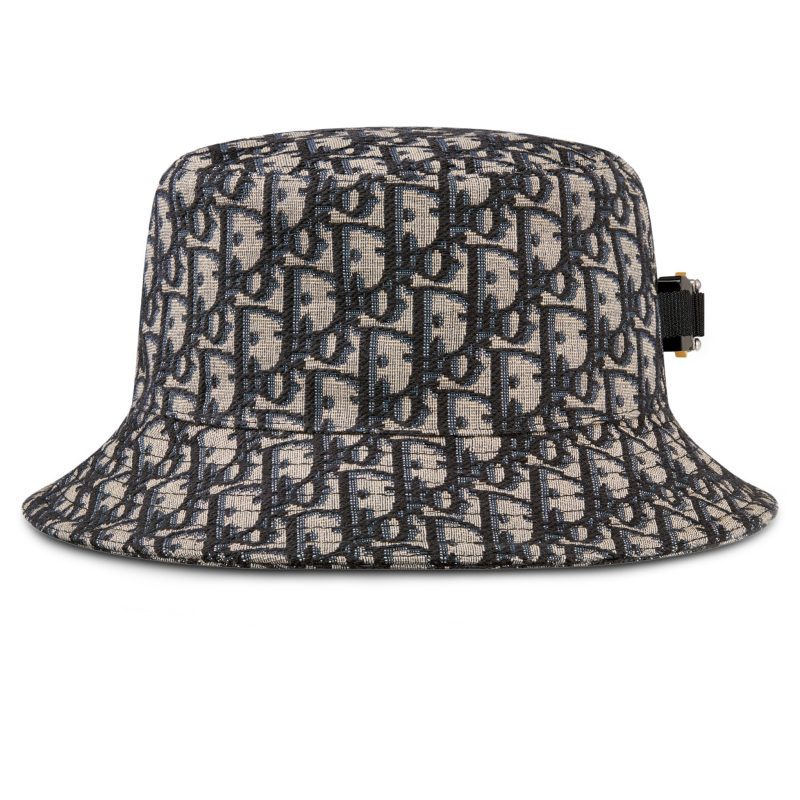 dior oblique jacquard navy blue beige cotton bucket hat 293c906g5763 c189 crepslocker front