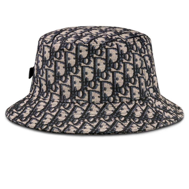 dior oblique jacquard navy blue beige cotton bucket hat 293c906g5763 c189 crepslocker side