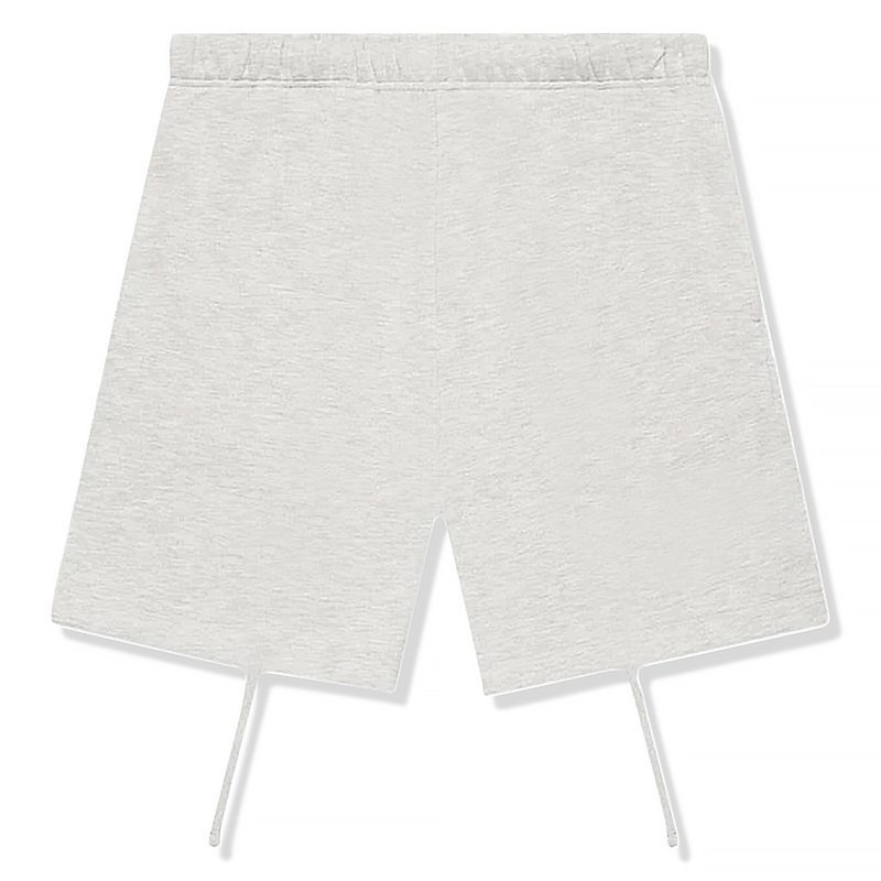 fear of god essentials light oatmeal shorts ss22 back