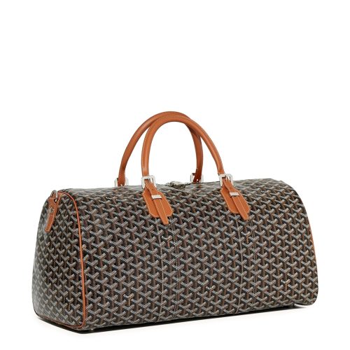 goyard boston 50 black tan bag boston050ty01cl03p front side