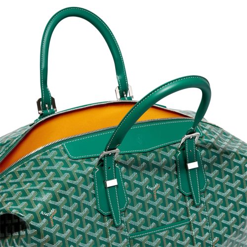 goyard bowling 45 green bag bowlin045ty09cl09p handle open