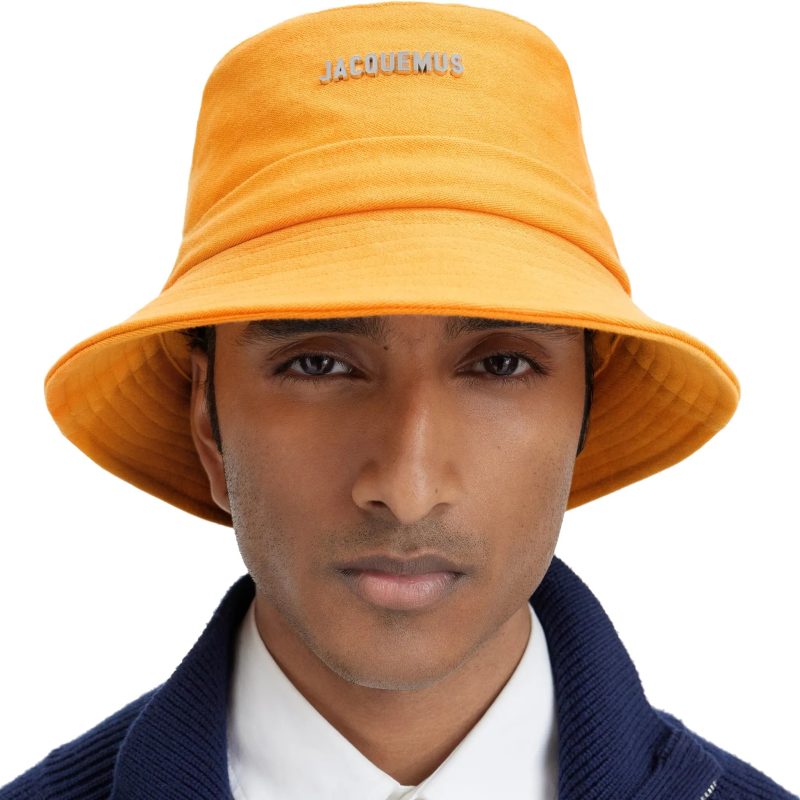 jacquemus le bob gadjo dark orange bucket hat 223ac001 5106 780 front detail