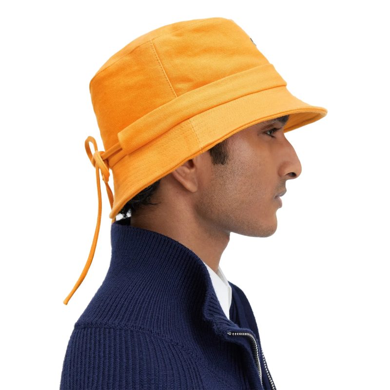 jacquemus le bob gadjo dark orange bucket hat 223ac001 5106 780 side detail