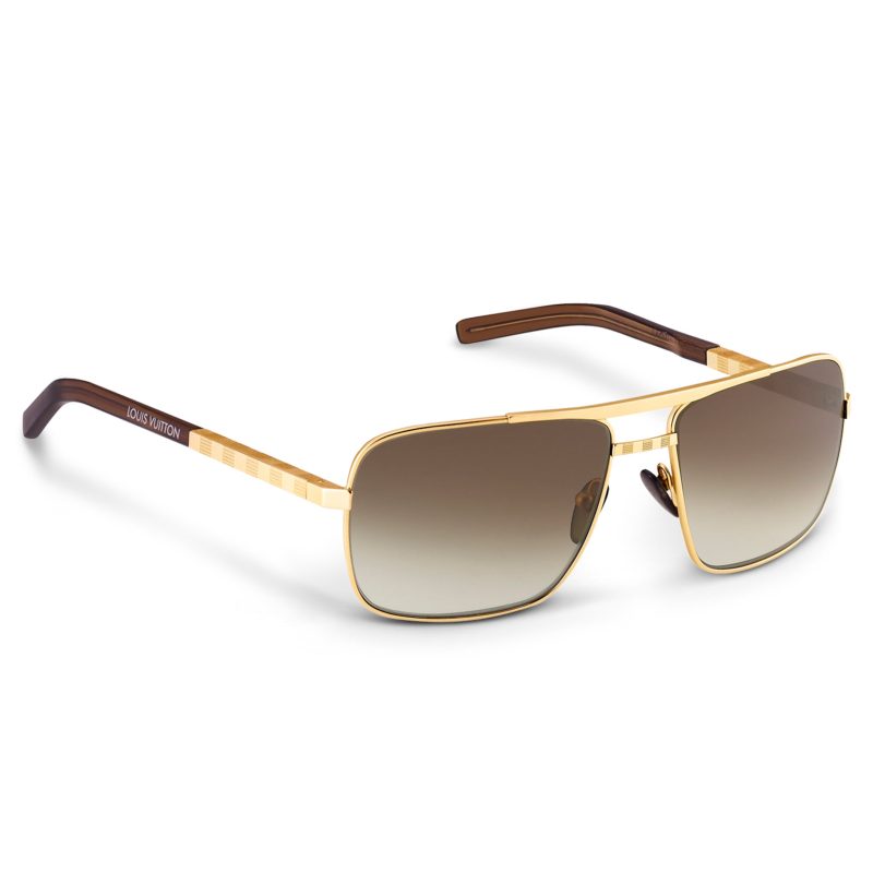 louis vuitton attitude gold sunglasses 004603 front