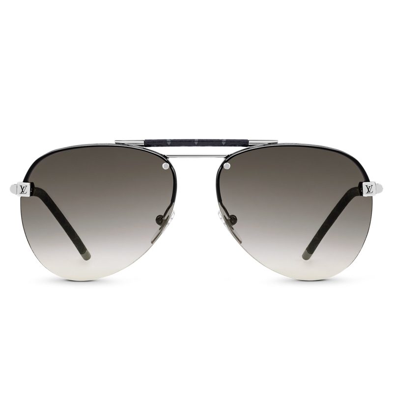 louis vuitton clockwise canvas grey sunglasses nvprod1390136v front