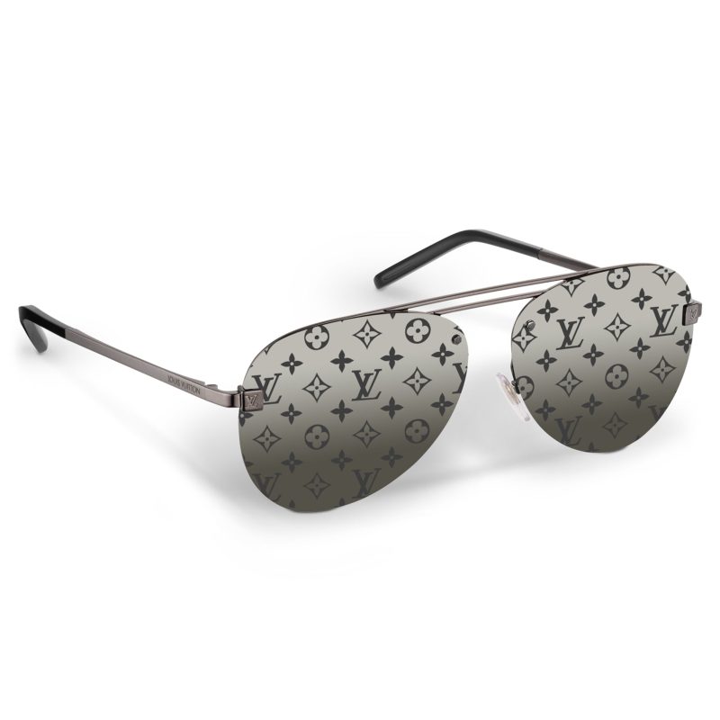 louis vuitton clockwise monogram dark gun sunglasses nvprod1180108v front side