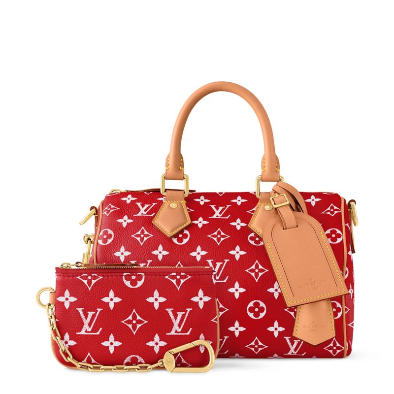 louis vuitton monogram speedy p9 red bandouliere 25 nvprod4900031v