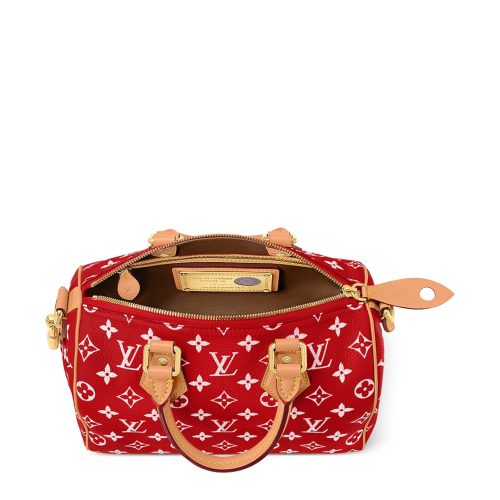 louis vuitton monogram speedy p9 red bandouliere 25 nvprod4900031v open