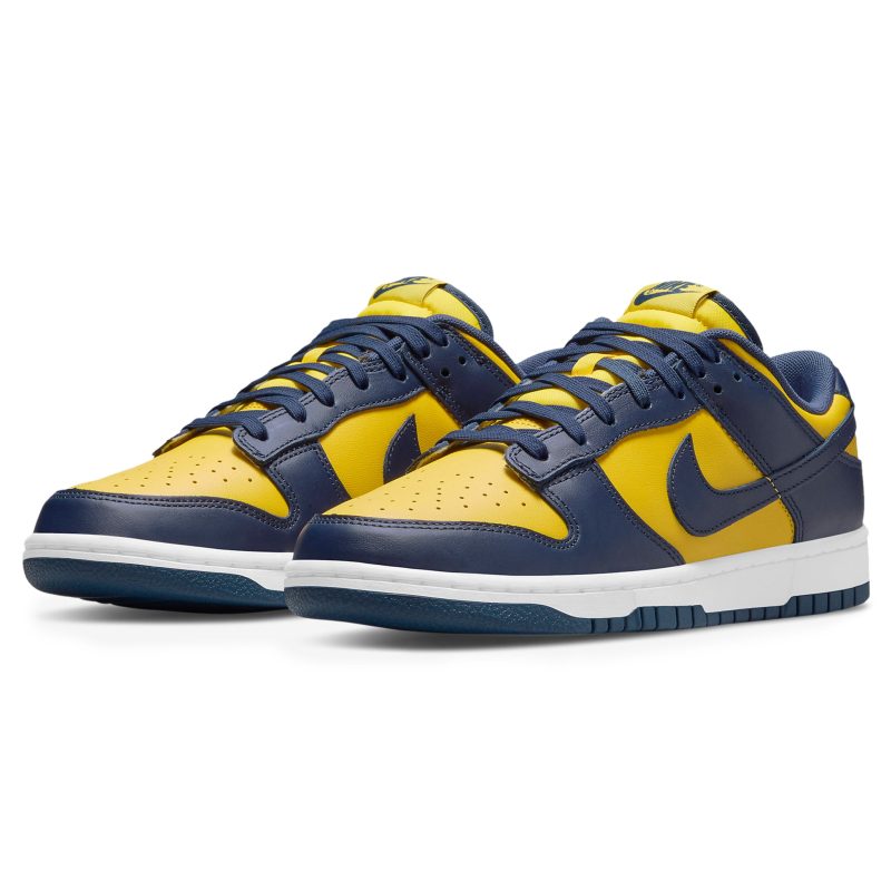 nike dunk low michigan 2021 dd1391 700 front side