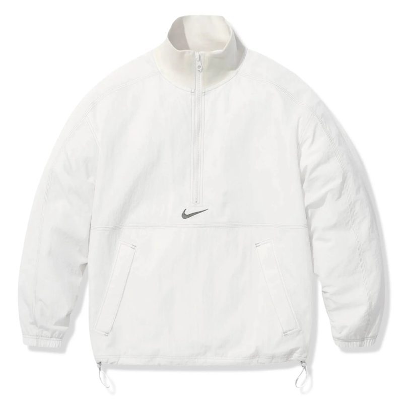 nike supreme ripstop white pullover front