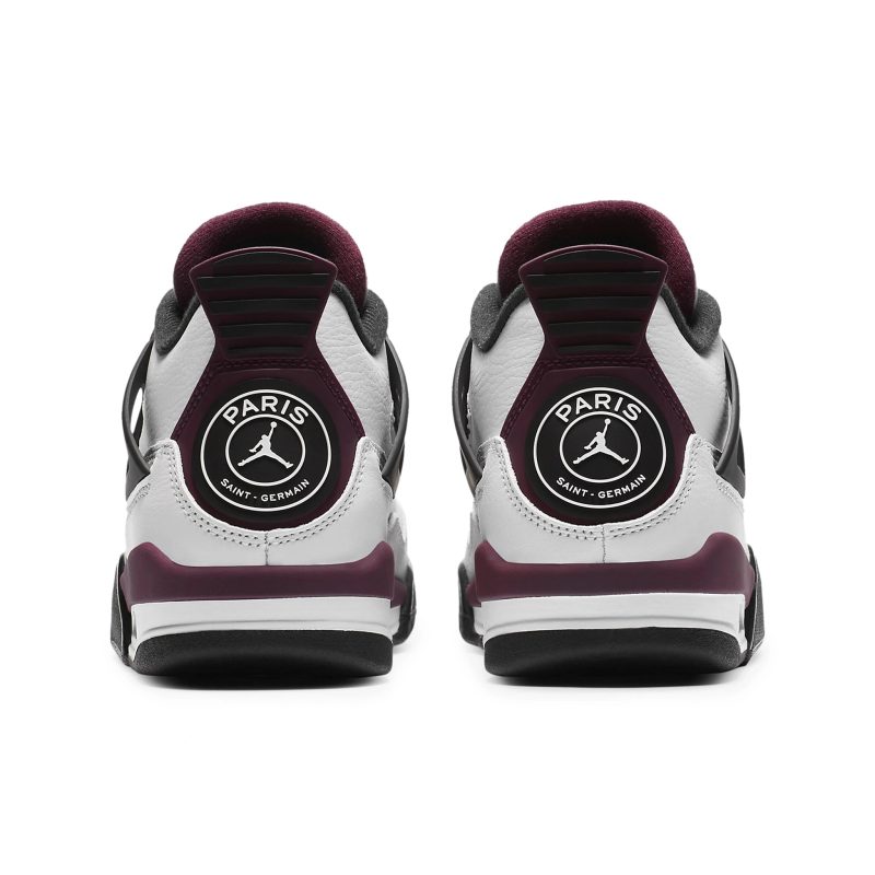 paris saint germain x air jordan 4 retro bordeaux gs cz6509 100 back