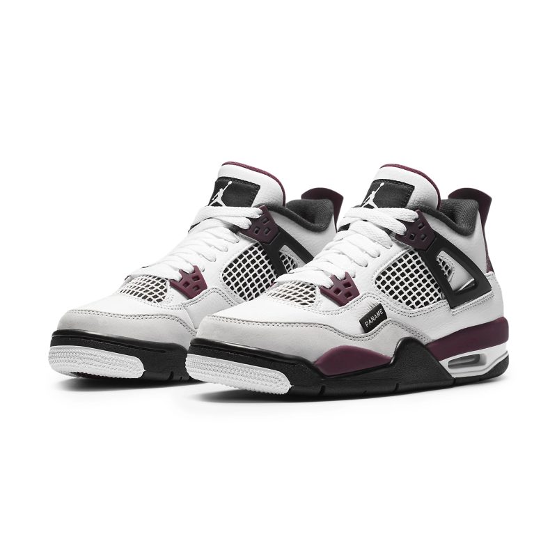 paris saint germain x air jordan 4 retro bordeaux gs cz6509 100 front side