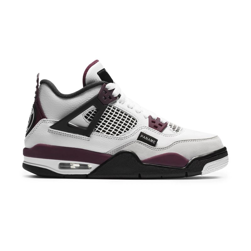 paris saint germain x air jordan 4 retro bordeaux gs cz6509 100 side