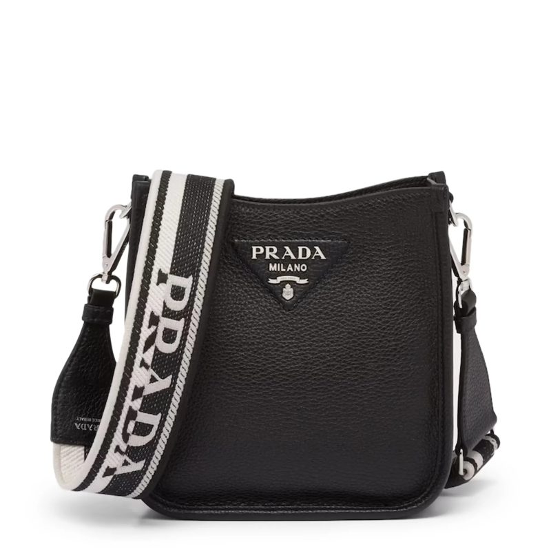 prada leather mini black shoulder bag 1bh191 2dkv f0002 v 3oo front