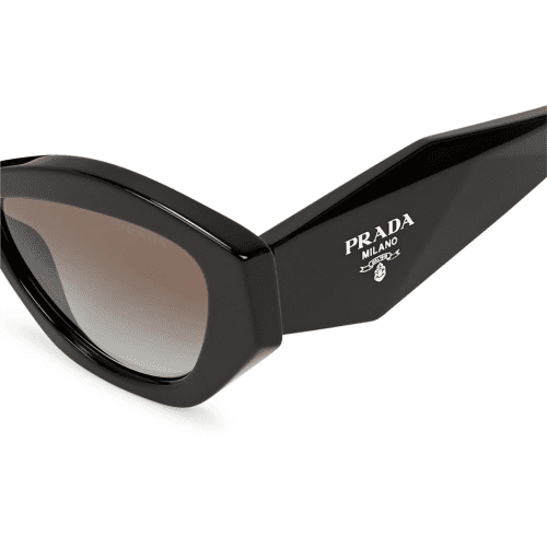 prada pr 07ys 1ab0a7 butterfly black sunglasses detail