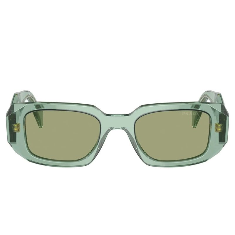 prada pr 17ws 11r10e transparent sage sunglasses front