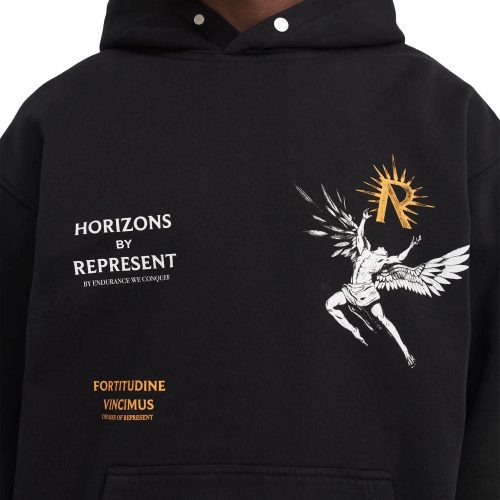 represent icarus jet black hoodie mlm468 01 model detail