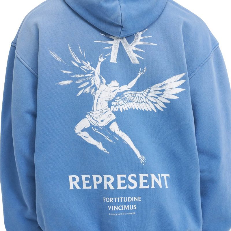 represent icarus sky blue hoodie mlm468 432 model back detail