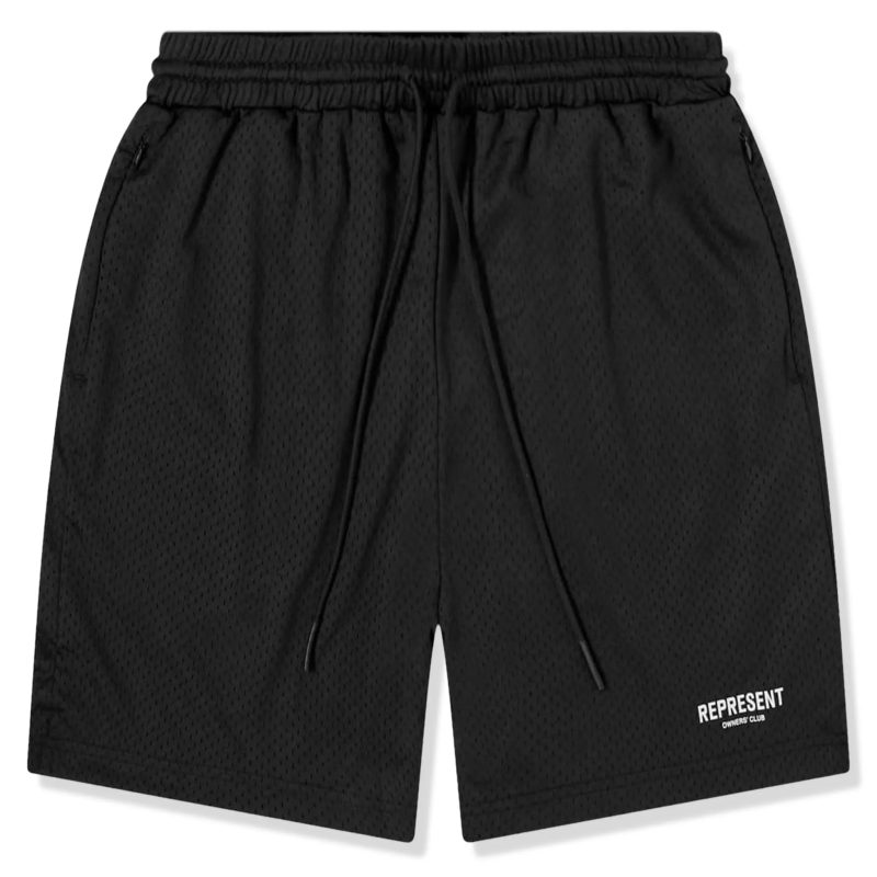 represent owners club mesh black shorts front m09050 01 front