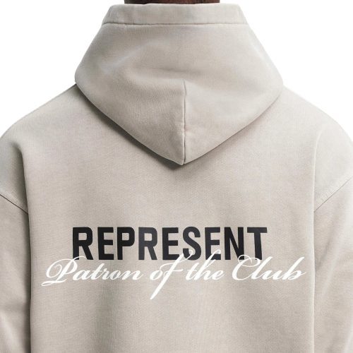 represent patron of the club mudstone hoodie mlm4270 505 back detail