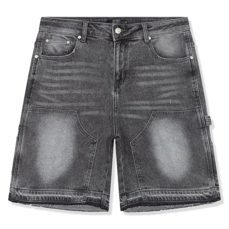 siarr carpenter denim shorts dark grey front