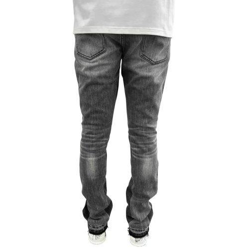 siarr flared jeans dark grey model back